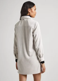 Women Pepe Jeans Corduroy Shirt Dress
