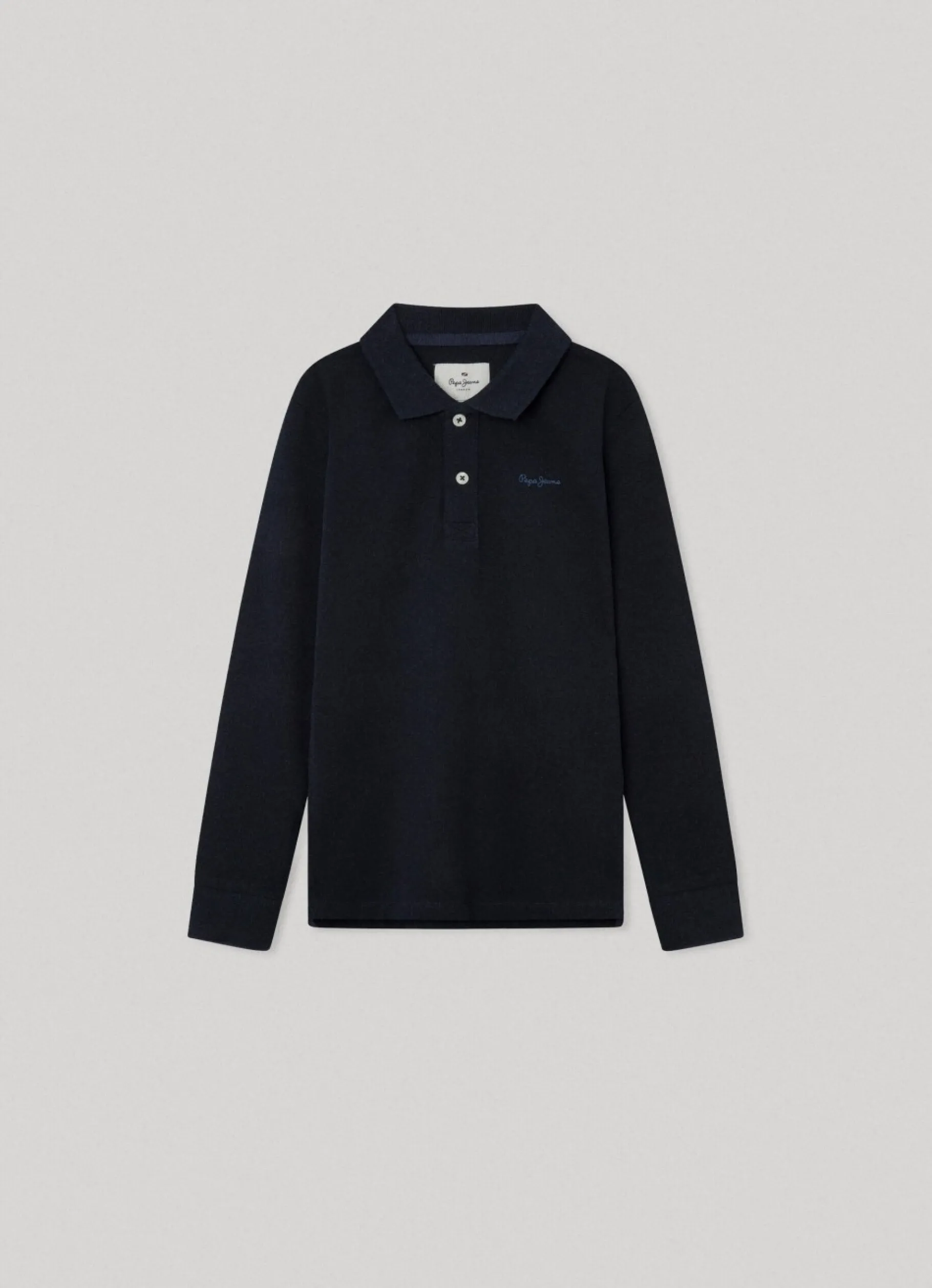 Boy Pepe Jeans Cotton Long-Sleeved Polo Shirt