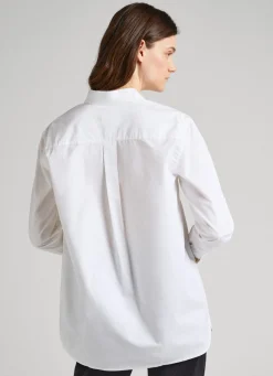 Women Pepe Jeans Cotton Poplin Oversize Fit Shirt