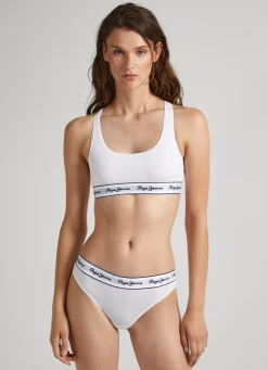 Women Pepe Jeans Cotton Sports Bra