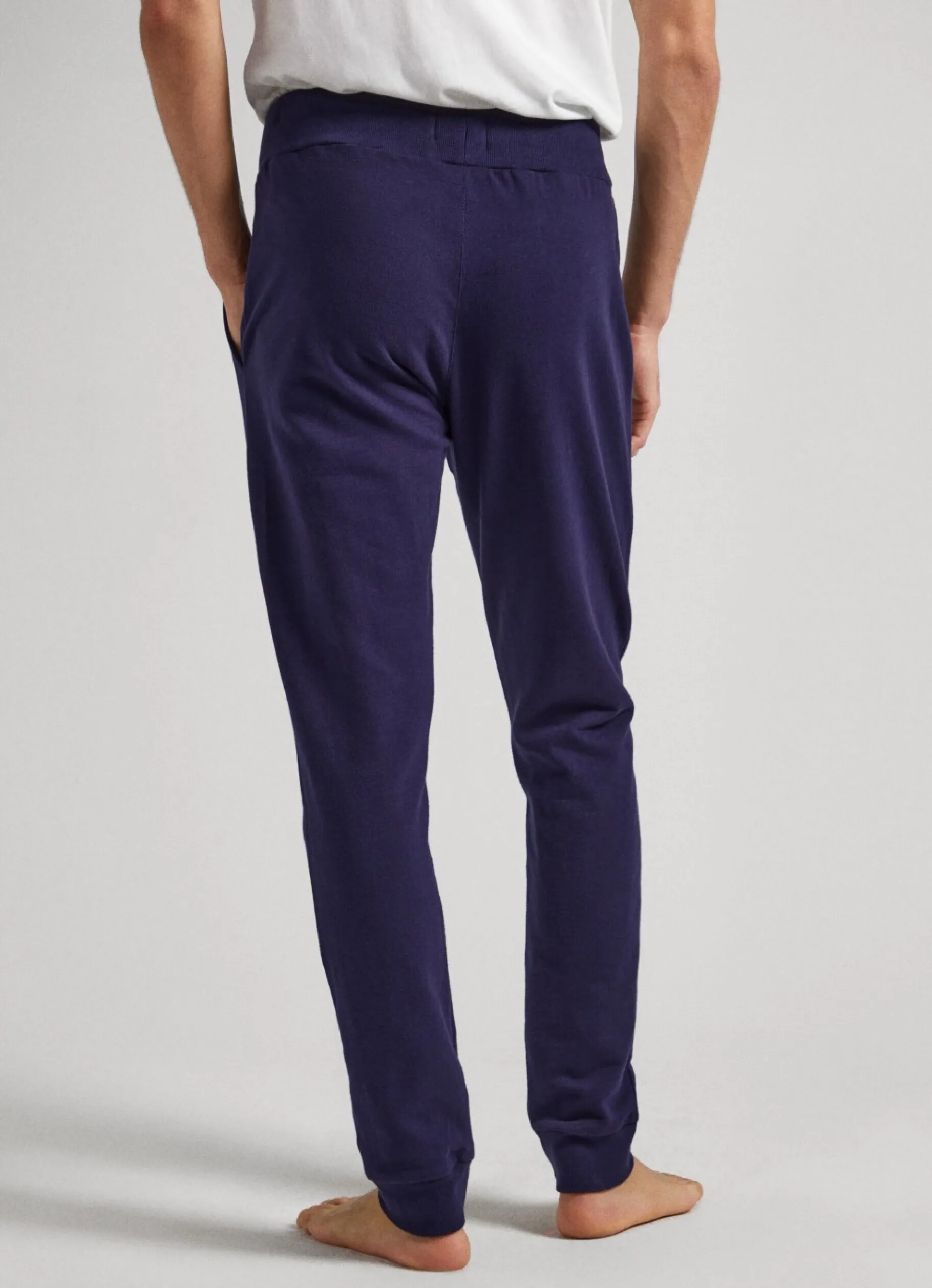 Men Pepe Jeans Cotton Terry Trousers With Logo