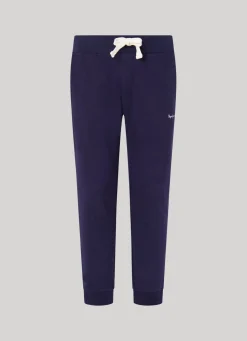 Men Pepe Jeans Cotton Terry Trousers With Logo