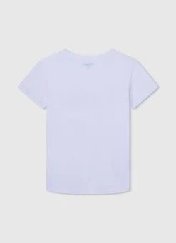 Boy Pepe Jeans Cotton T-Shirt With Printed Logo