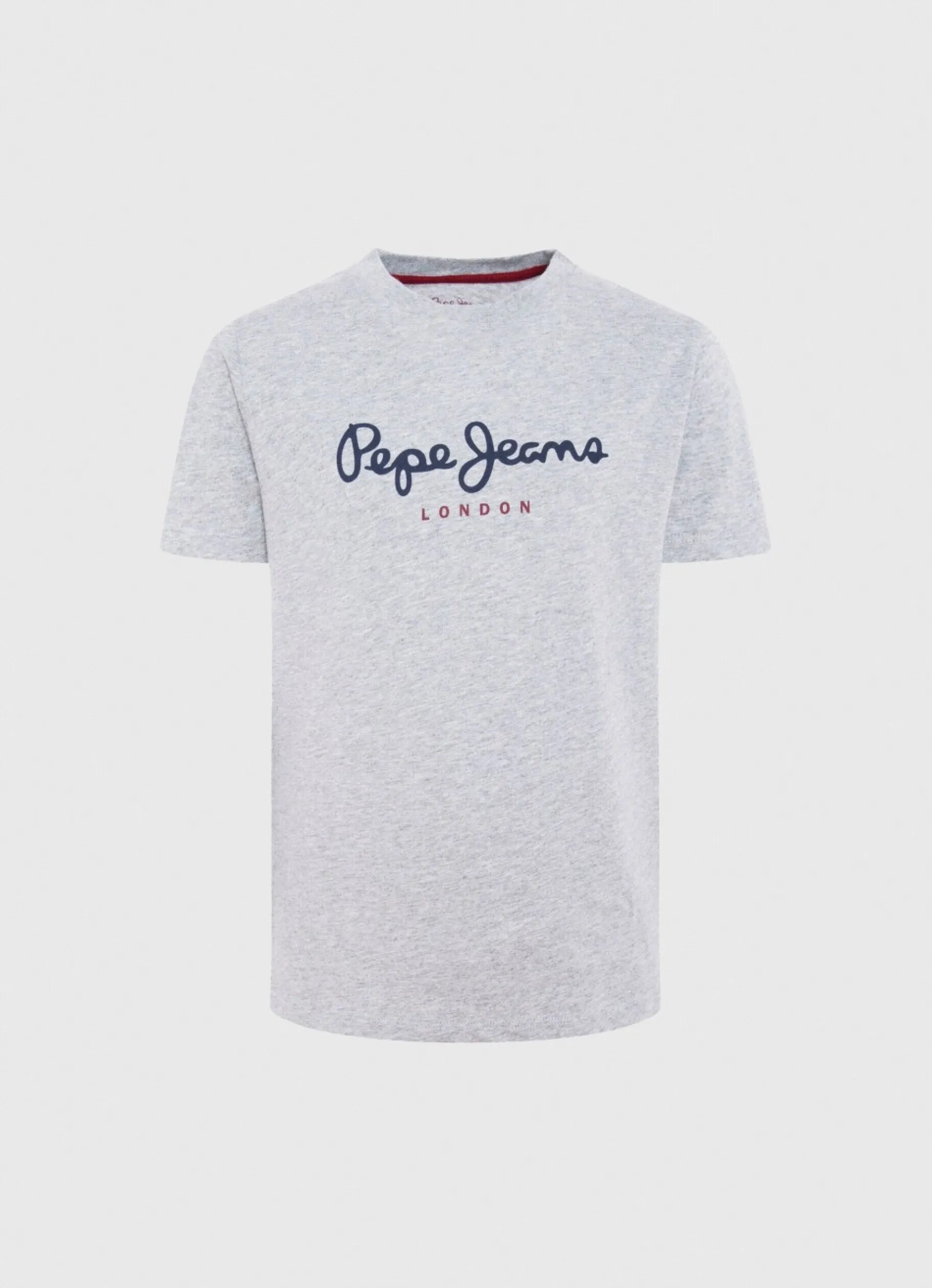 Boy Pepe Jeans Cotton T-Shirt With Printed Logo