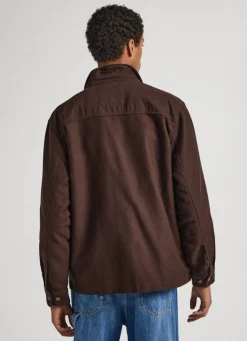 Men Pepe Jeans Cotton Twill Overshirt