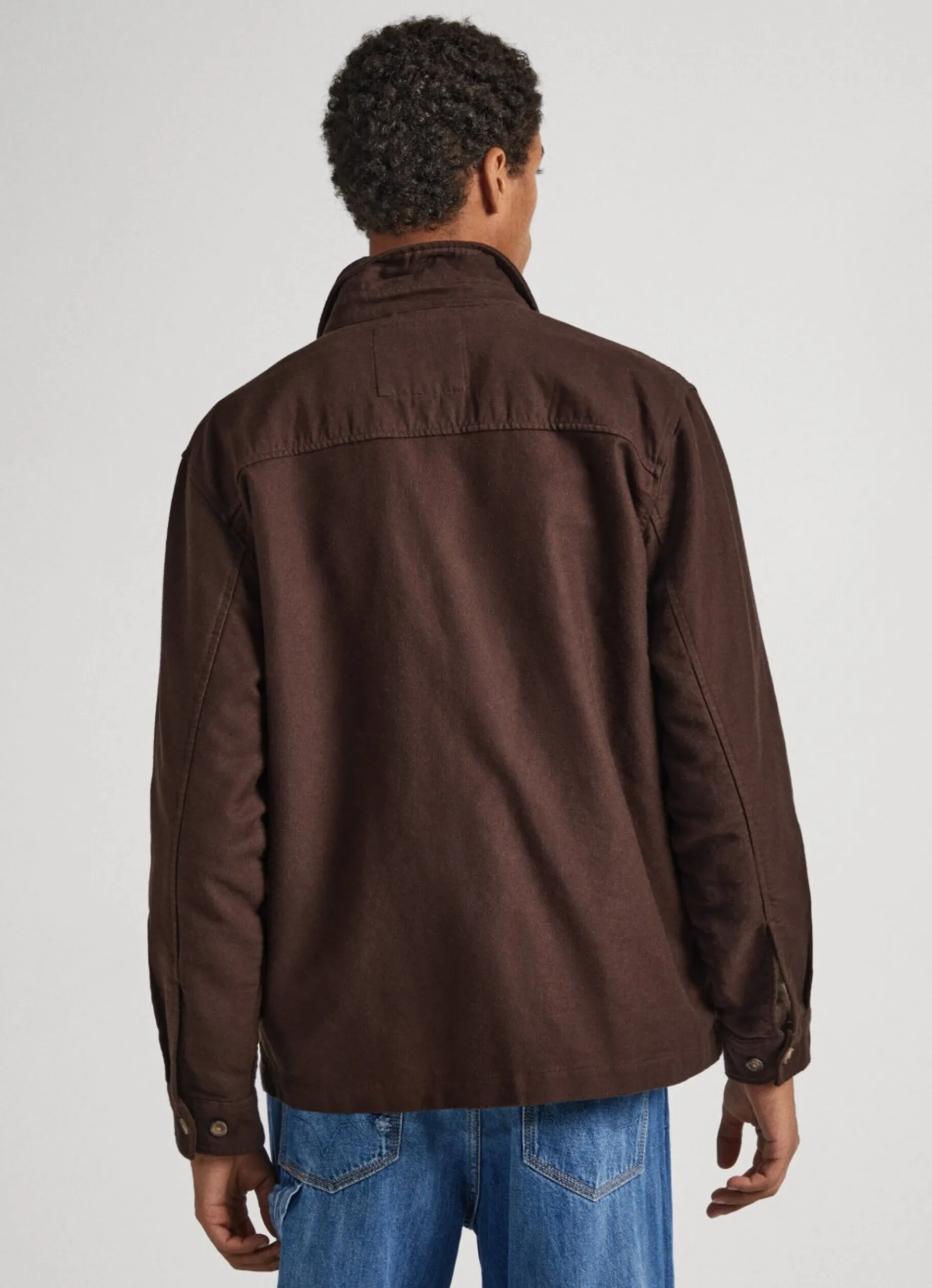 Men Pepe Jeans Cotton Twill Overshirt