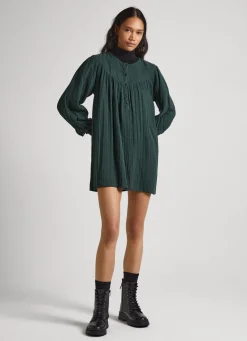 Women Pepe Jeans Cotton Waffle Dress