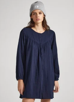 Women Pepe Jeans Cotton Waffle Dress