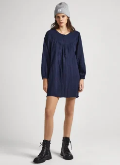 Women Pepe Jeans Cotton Waffle Dress
