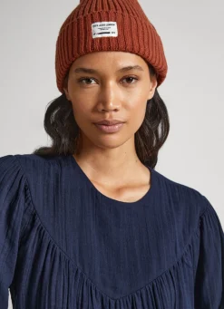 Women Pepe Jeans Cotton Waffle Weave Blouse