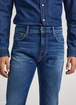 Men Pepe Jeans Crane Slim Fit Mid-Rise Jeans