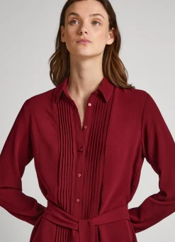 Women Pepe Jeans Crepe Shirt Dress