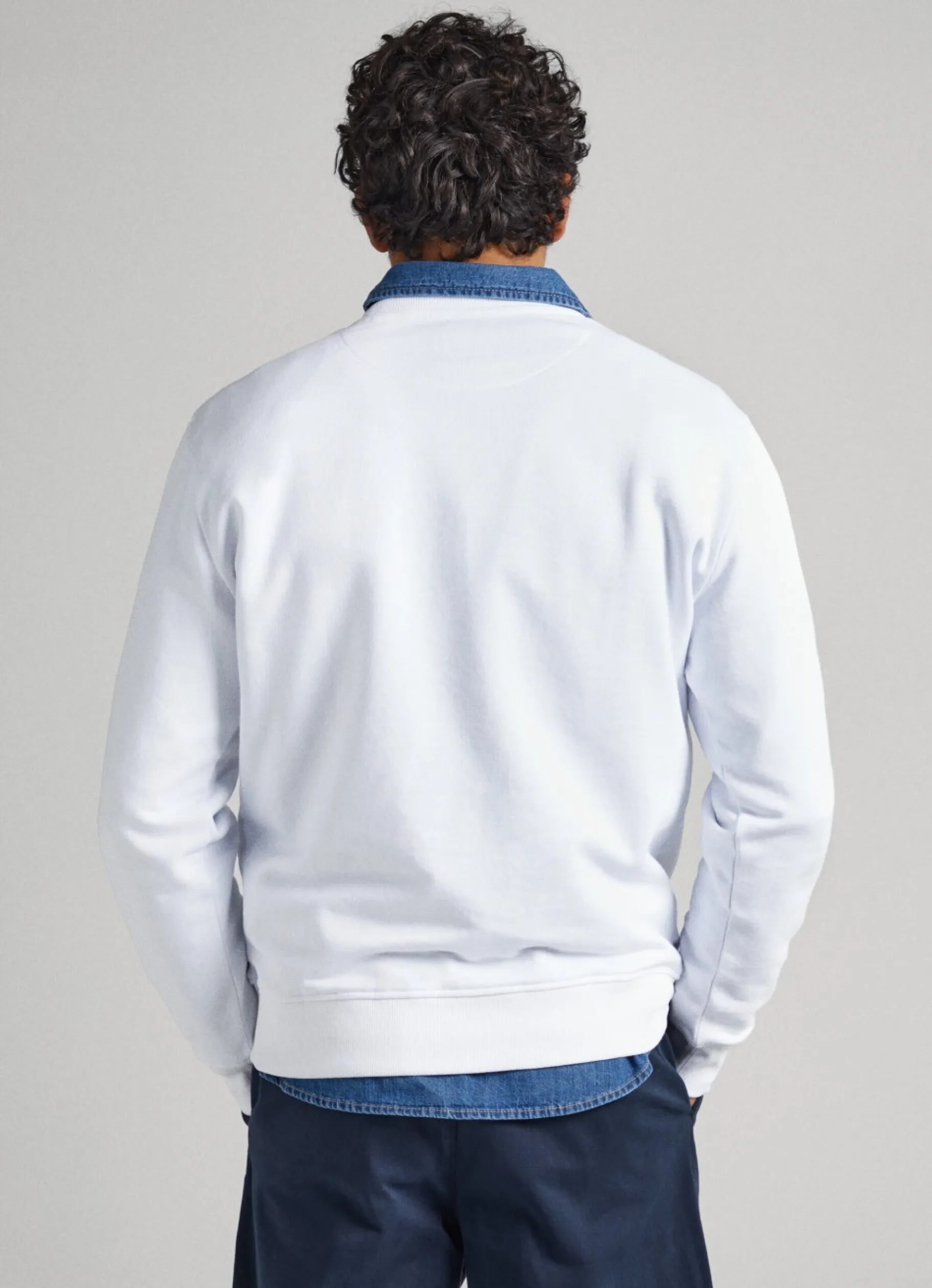 Men Pepe Jeans Crew Neck Cotton Sweatshirt