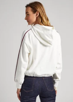 Women Pepe Jeans Cropped Fit Hoodie Sweatshirt