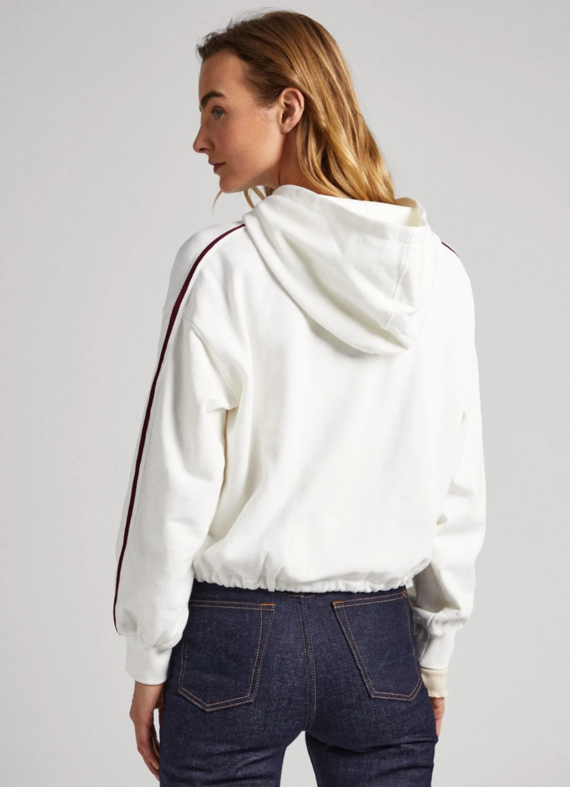 Women Pepe Jeans Cropped Fit Hoodie Sweatshirt