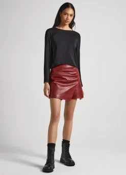 Women Pepe Jeans Cropped Fit Satin Blouse
