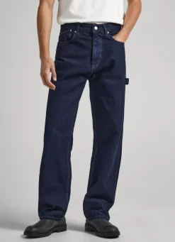 Men Pepe Jeans Dan Canvas Loose Fit Drop-Waist Jeans