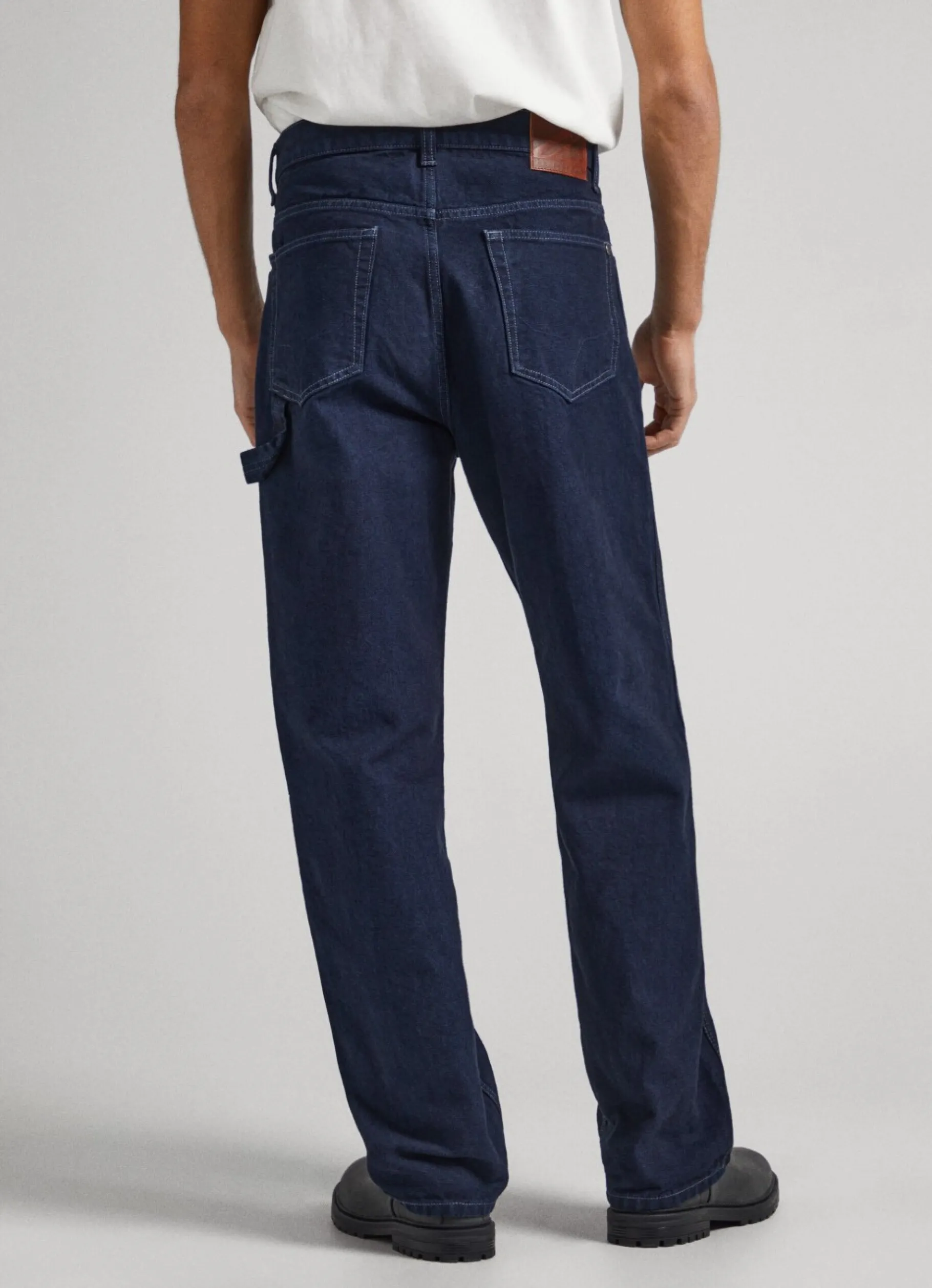 Men Pepe Jeans Dan Canvas Loose Fit Drop-Waist Jeans