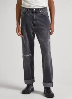 Men Pepe Jeans Dan Mono Loose Fit Drop-Rise Jeans