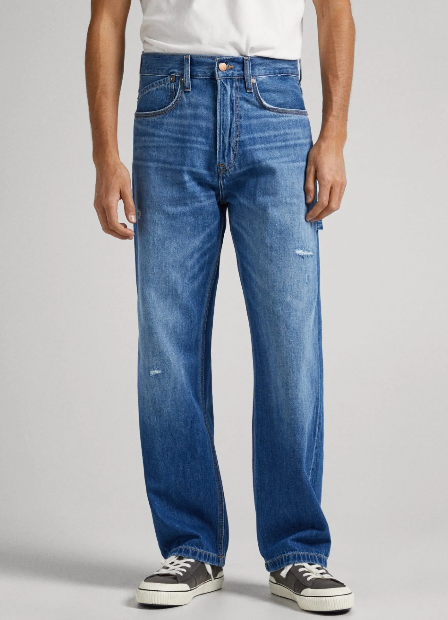Men Pepe Jeans Dan Vintage Loose Fit Drop-Rise Jeans