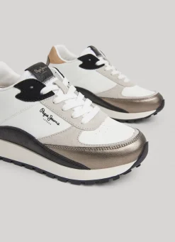 Women Pepe Jeans Dean Kent Combined Trainers