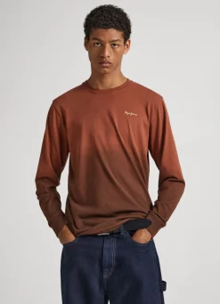 Men Pepe Jeans Deep Dye Long Sleeve T-Shirt