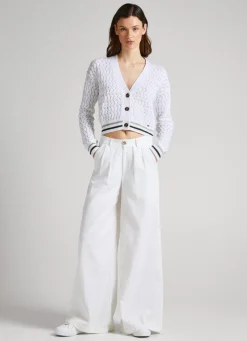 Women Pepe Jeans Diamond Openwork Cardigan