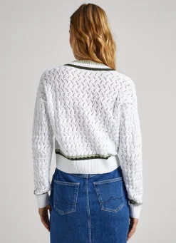 Women Pepe Jeans Diamond Openwork Knit