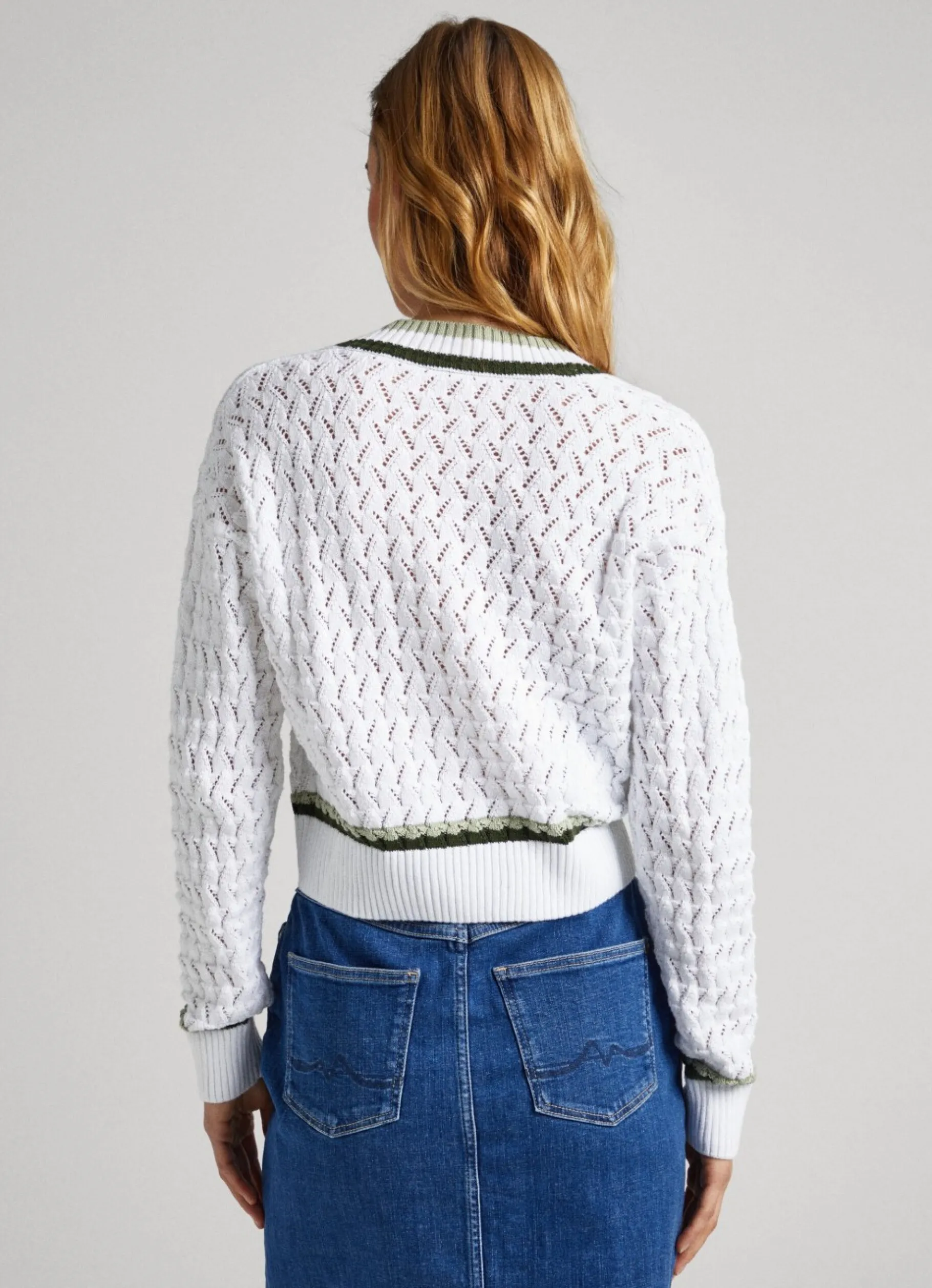 Women Pepe Jeans Diamond Openwork Knit
