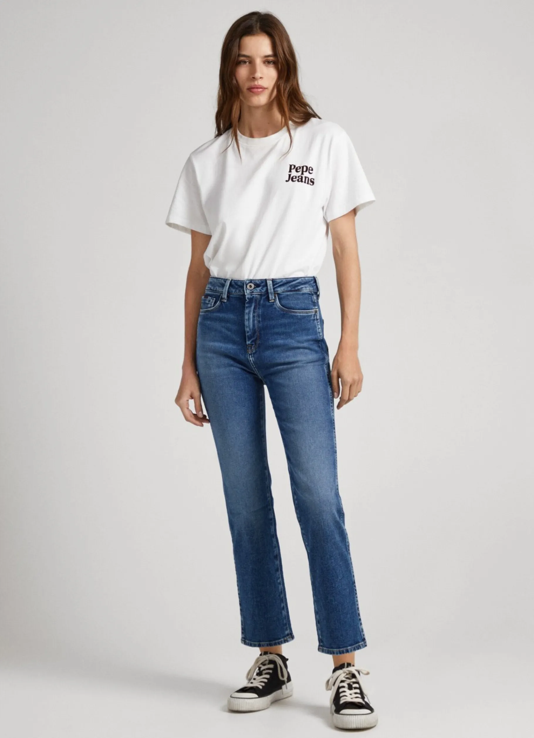 Women Pepe Jeans Dion 7/8 Slim Fit High-Rise Jeans