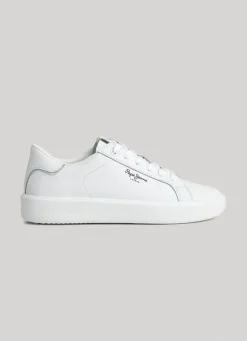 Women Pepe Jeans Dobbie Bass Leather Trainers