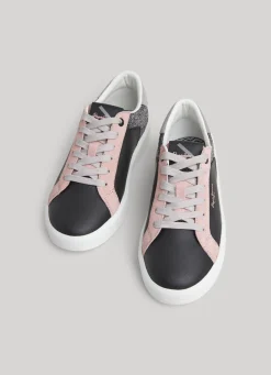 Women Pepe Jeans Dobbie Mix Leather Trainers