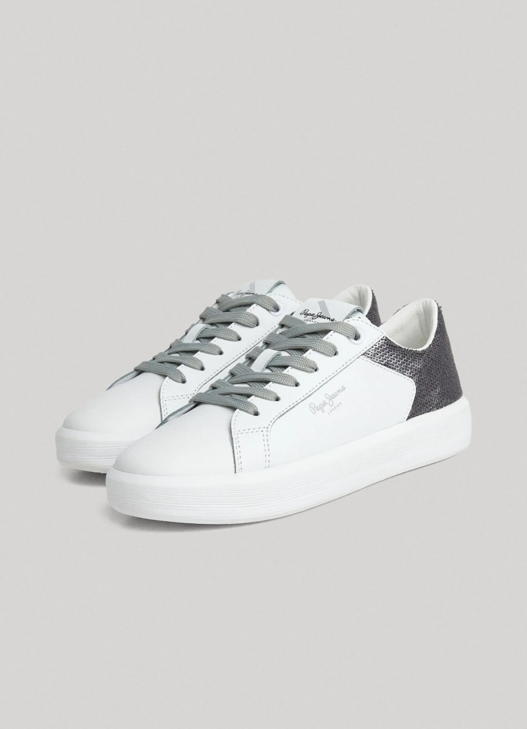 Women Pepe Jeans Dobbie Part Leather Trainers