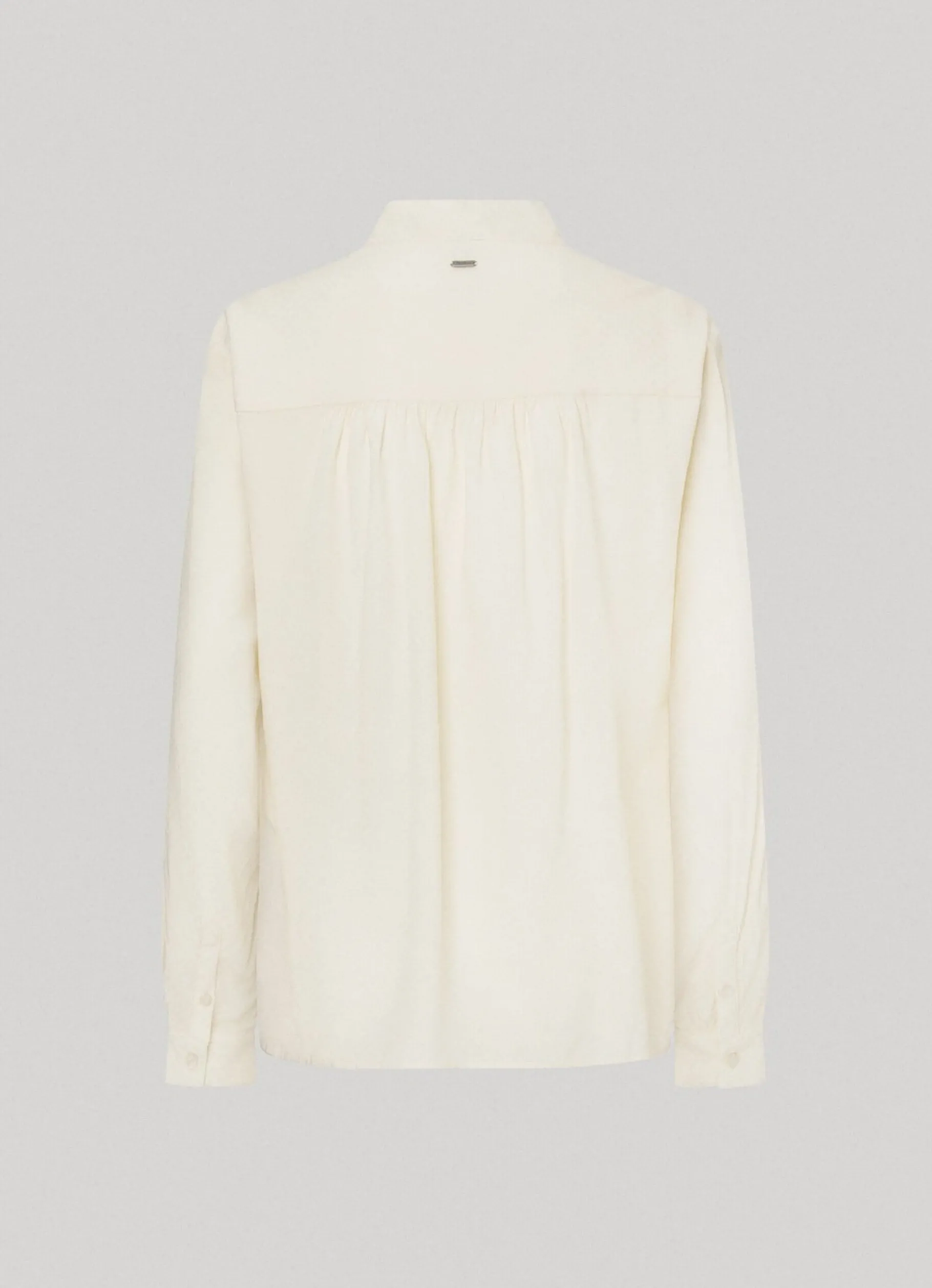 Women Pepe Jeans Dobby Blouse With Tie Neck