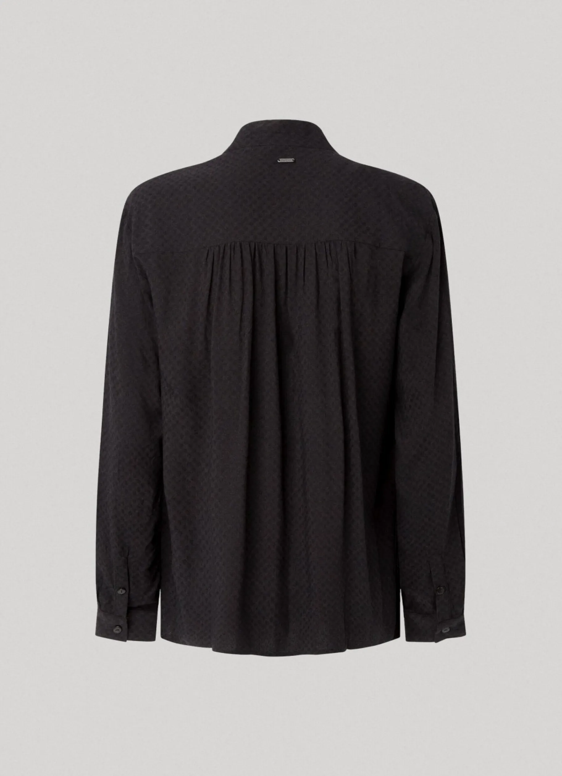 Women Pepe Jeans Dobby Blouse With Tie Neck