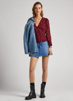 Women Pepe Jeans Dot Print Blouse