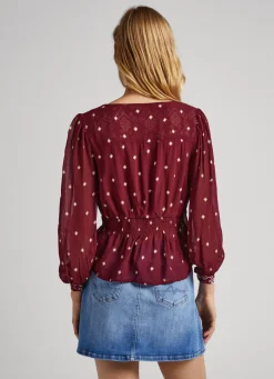 Women Pepe Jeans Dot Print Blouse