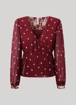 Women Pepe Jeans Dot Print Blouse