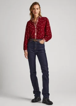 Women Pepe Jeans Dot Print Shirt