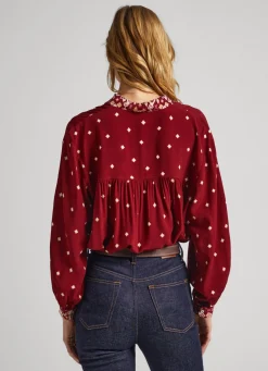 Women Pepe Jeans Dot Print Shirt