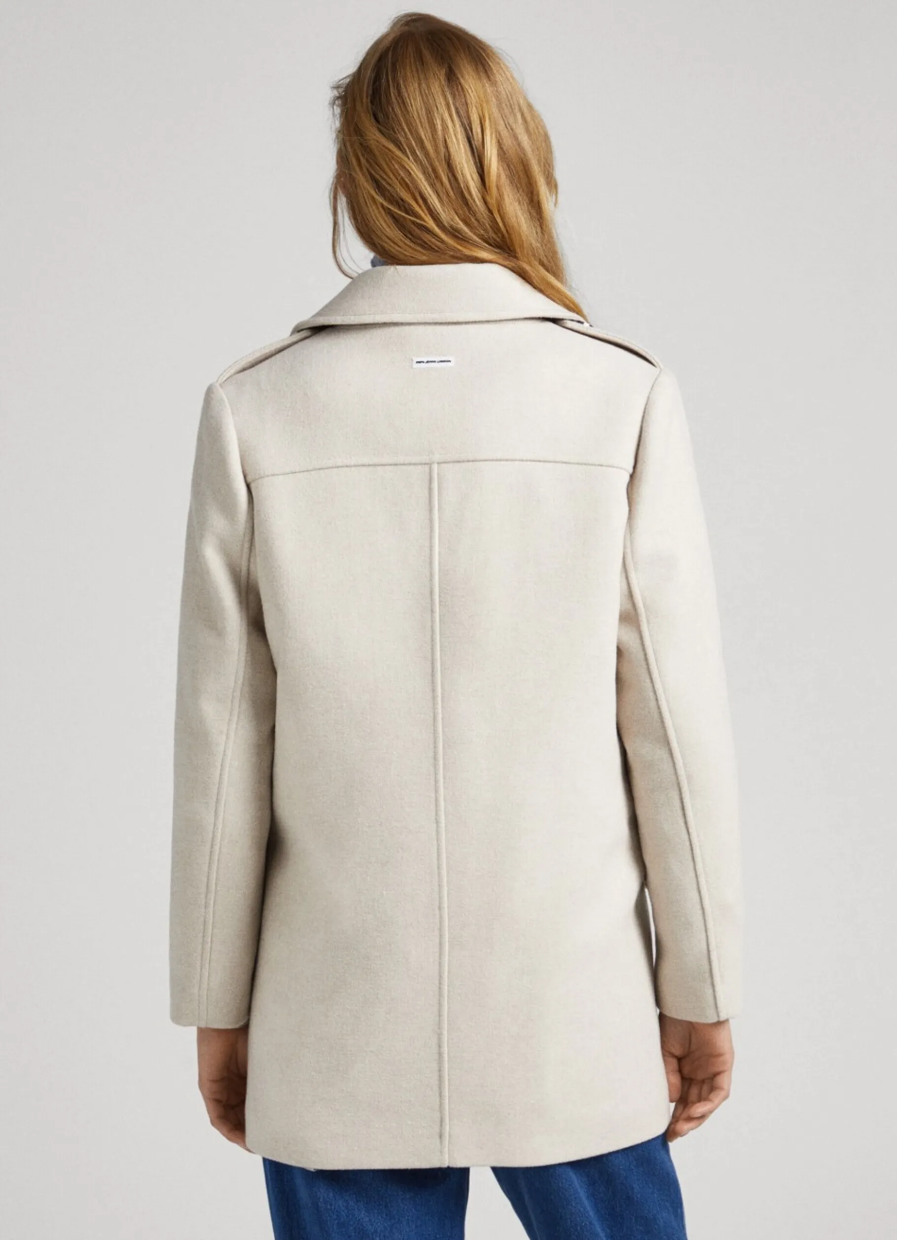 Women Pepe Jeans Double Breasted Wool Peacoat