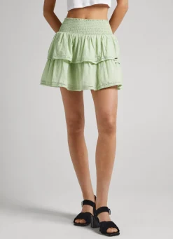 Women Pepe Jeans Double Ruffle Layer Skirt