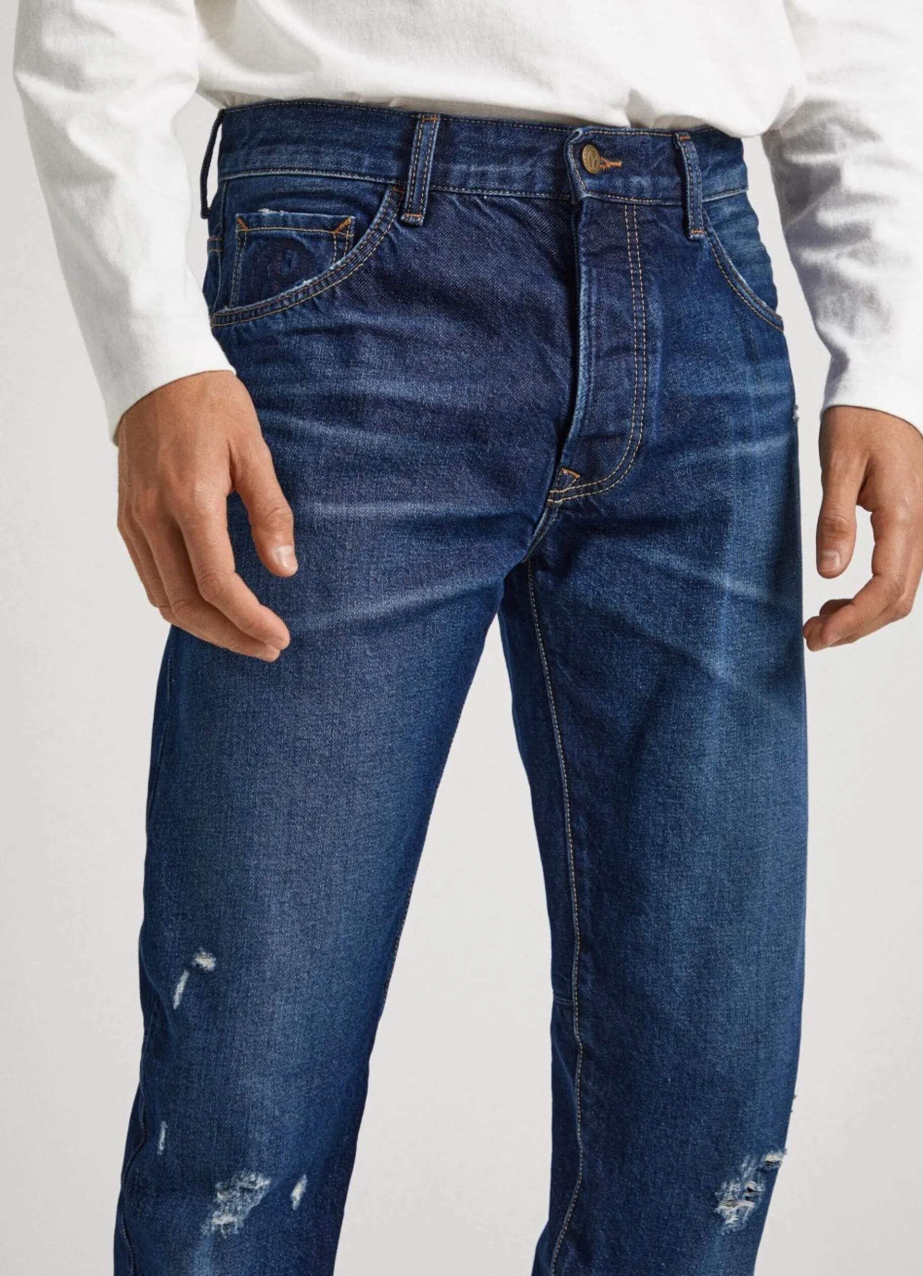 Men Pepe Jeans Easton Relaxed Fit Drop-Waist Jeans