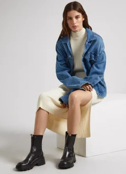Women Pepe Jeans Elastic Mid-Calf Boots