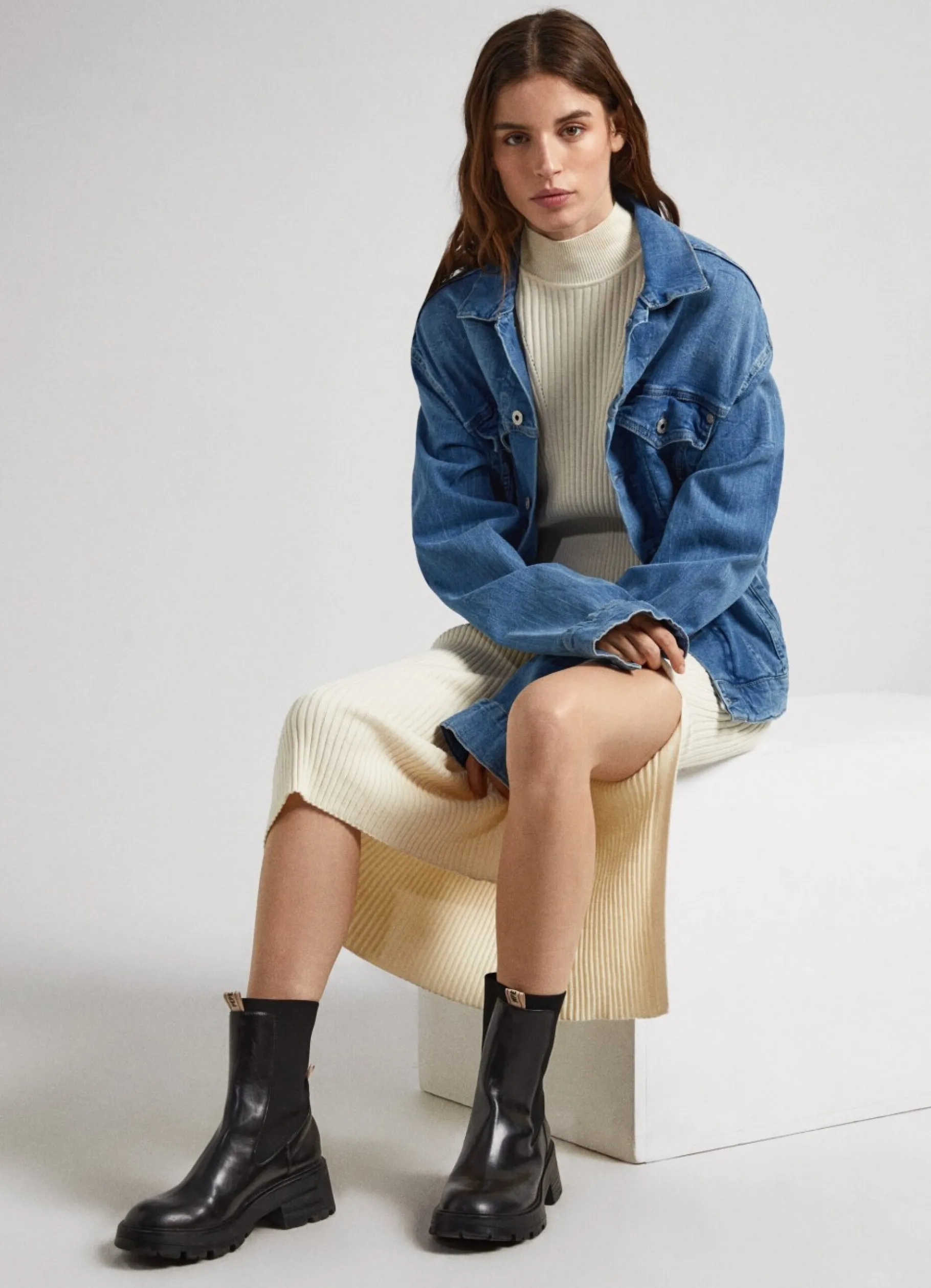 Women Pepe Jeans Elastic Mid-Calf Boots