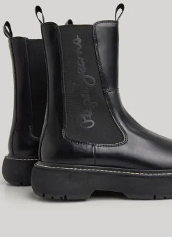 Women Pepe Jeans Elasticated Mid-Calf Boots