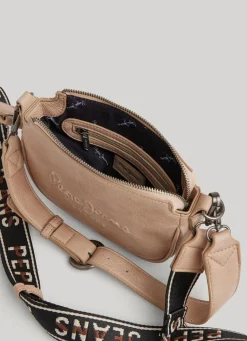 Women Pepe Jeans Embossed Logo Shoulder Bag