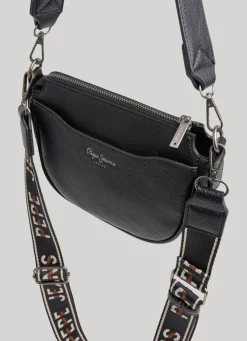 Women Pepe Jeans Embossed Logo Shoulder Bag