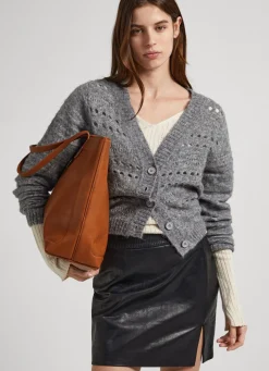 Women Pepe Jeans Embossed Logo Tote Bag