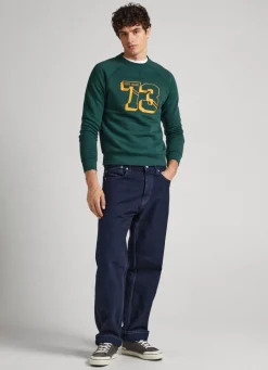 Men Pepe Jeans Embroidered 73 Logo Sweatshirt